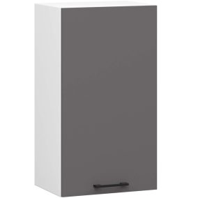   AKORD Oliwia W40 Fali Konyhaszekrény Fehér-Grafitszürke Matt