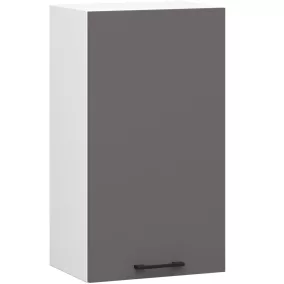   AKORD Oliwia W40 Fali Konyhaszekrény Fehér-Grafitszürke Matt