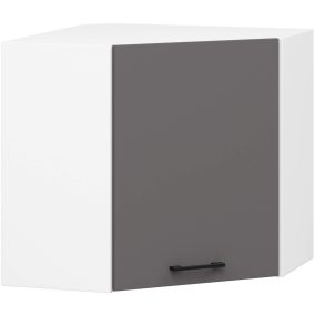 AKORD Oliwia Sarok Felső Szekrény Fehér-Grafit 60x60 Matt