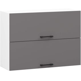   AKORD Oliwia Fali Konyhaszekrény Laminált Fehér-Grafit 80cm