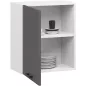   AKORD Oliwia Fali Konyhaszekrény Laminált Fehér-Grafit 58cm