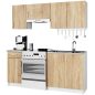   AKORD Lima 1.8m Konyhabútor Szett Fehér/Sonoma Tölgy Laminált