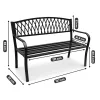 AKORD Arcadia ławka ogrodowa metal czarna ażurowe oparcie 127 cm