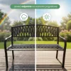 AKORD Arcadia ławka ogrodowa metal czarna ażurowe oparcie 127 cm