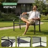 AKORD Arcadia ławka ogrodowa metal czarna ażurowe oparcie 127 cm