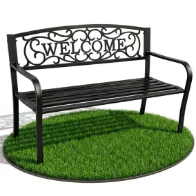 Fancy Garden Irys Welcome Fém Kerti Pad Fekete