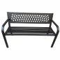   AKORD Kalia Fém-Műanyag Kerti Pad Fekete Rácsos Háttámlával