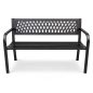   AKORD Kalia Fém-Műanyag Kerti Pad Fekete Rácsos Háttámlával