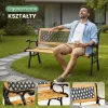 AKORD Mirt Kerti Pad Természetes Fa és Öntöttvas Kombinációval