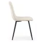   AKORD LIVO Étkezőszék Bársony Bézs Fekete Lábakkal Pikírozott