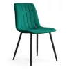 AKORD LIVO étkezőszék welúr butelkazöld pikírozott fekete lábakkal