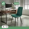 AKORD LIVO étkezőszék welúr butelkazöld pikírozott fekete lábakkal