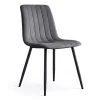 AKORD LIVO étkezőszék bársony sötétszürke fekete lábakkal