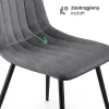 AKORD LIVO étkezőszék bársony sötétszürke fekete lábakkal