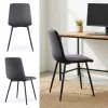 AKORD LIVO étkezőszék bársony sötétszürke fekete lábakkal