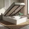 AKORD Furniture Factory 100x200 cm Egyszemélyes Ágy Fém Emelőráccsal és Rugós Matraccal Fehér