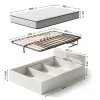 AKORD Furniture Factory Ágy 120x200 cm Fehér Rugós Matrac Felhúzható Fém Ráccsal