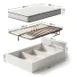   AKORD Furniture Factory Ágy 120x200 cm Fehér Rugós Matrac Felhúzható Fém Ráccsal