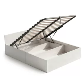   AKORD Furniture Factory 140x200 cm ágy felhúzható fém ráccsal fehér laminált