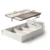 AKORD Furniture Factory 140x200 cm ágy felhúzható fém ráccsal fehér laminált
