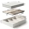 AKORD Furniture Factory 160x200 cm franciaágy fém podnoszonym stelazzsal és rugós matraccal fehér