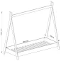 AKORD GEM Tipi Gyerekágy Rózsaszín Laminált 160x80