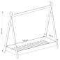 AKORD GEM Tipi Gyerekágy Laminált Rózsaszín 180x80