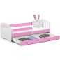 AKORD Play Gyerekágy 180x80 Rózsaszín Laminált Fiókos