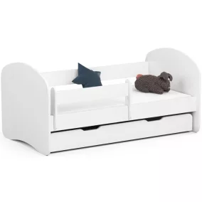   AKORD Smile 140x70 Gyermekágy Laminált Fehér Védőkorláttal