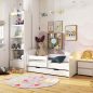 AKORD Smile 160x80 Gyerekágy Laminált Fehér Védőkorláttal