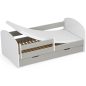 AKORD Smile 160x80 Gyerekágy Laminált Szürke Védőkorláttal