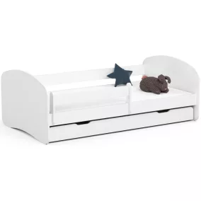   AKORD Smile Gyerekágy 180x90 Fehér Laminált Védőkorláttal