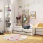   AKORD Smile Gyerekágy 180x90 Szürke Laminált Védőkorláttal