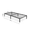 AKORD Furniture Factory Fém Ágy 100x200 cm Összecsukható Fekete 6 Lábbal és 10 Ággyal