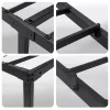 AKORD Furniture Factory Fém Ágy 100x200 cm Összecsukható Fekete 6 Lábbal és 10 Ággyal