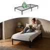 AKORD Furniture Factory Fém Ágy 100x200 cm Összecsukható Fekete 6 Lábbal és 10 Ággyal