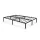AKORD Furniture Factory Fém Ágyváz 120x200 cm Összecsukható Fekete 9 Lábbal és 20 Ágyléccel