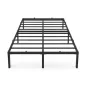   AKORD Furniture Factory Fém Ágyváz 120x200 cm Összecsukható Fekete 9 Lábbal és 20 Ágyléccel