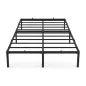   AKORD Furniture Factory Fém Ágyváz 140x190 cm Fekete Összecsukható Vendégágy
