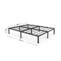   AKORD Furniture Factory Fém Ágyváz 140x190 cm Fekete Összecsukható Vendégágy