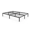 AKORD Furniture Factory Fém Ágyváz 140x200 cm Fekete Összecsukható 9 Lábbal és 20 Léccel