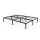 AKORD Furniture Factory Fém Ágyváz 140x200 cm Fekete Összecsukható 9 Lábbal és 20 Léccel