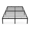 AKORD Furniture Factory Fém Ágyváz 140x200 cm Fekete Összecsukható 9 Lábbal és 20 Léccel