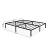 AKORD Furniture Factory Fém Ágy Keret 160x200 cm Fekete Összecsukható 9 Lábbal és 20 Léccel