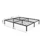   AKORD Furniture Factory Fém Ágy Keret 160x200 cm Fekete Összecsukható 9 Lábbal és 20 Léccel