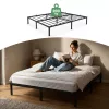 AKORD Furniture Factory Fém Ágy Keret 160x200 cm Fekete Összecsukható 9 Lábbal és 20 Léccel
