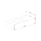 AKORD CLP Tárolós Ágy Laminált Fehér 90x200