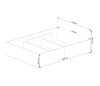 AKORD CLP Tárolós Ágy Laminált Fehér 140x200