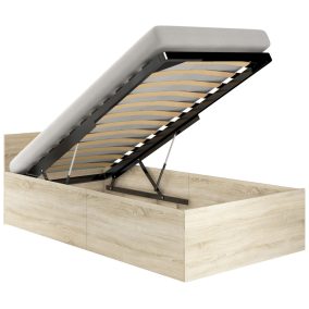 AKORD CLP Tárolós Ágy Sonoma Tölgy 90x200 Gázrugós