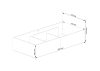 AKORD CLP Tárolós Ágy Laminált Fehér 90x200